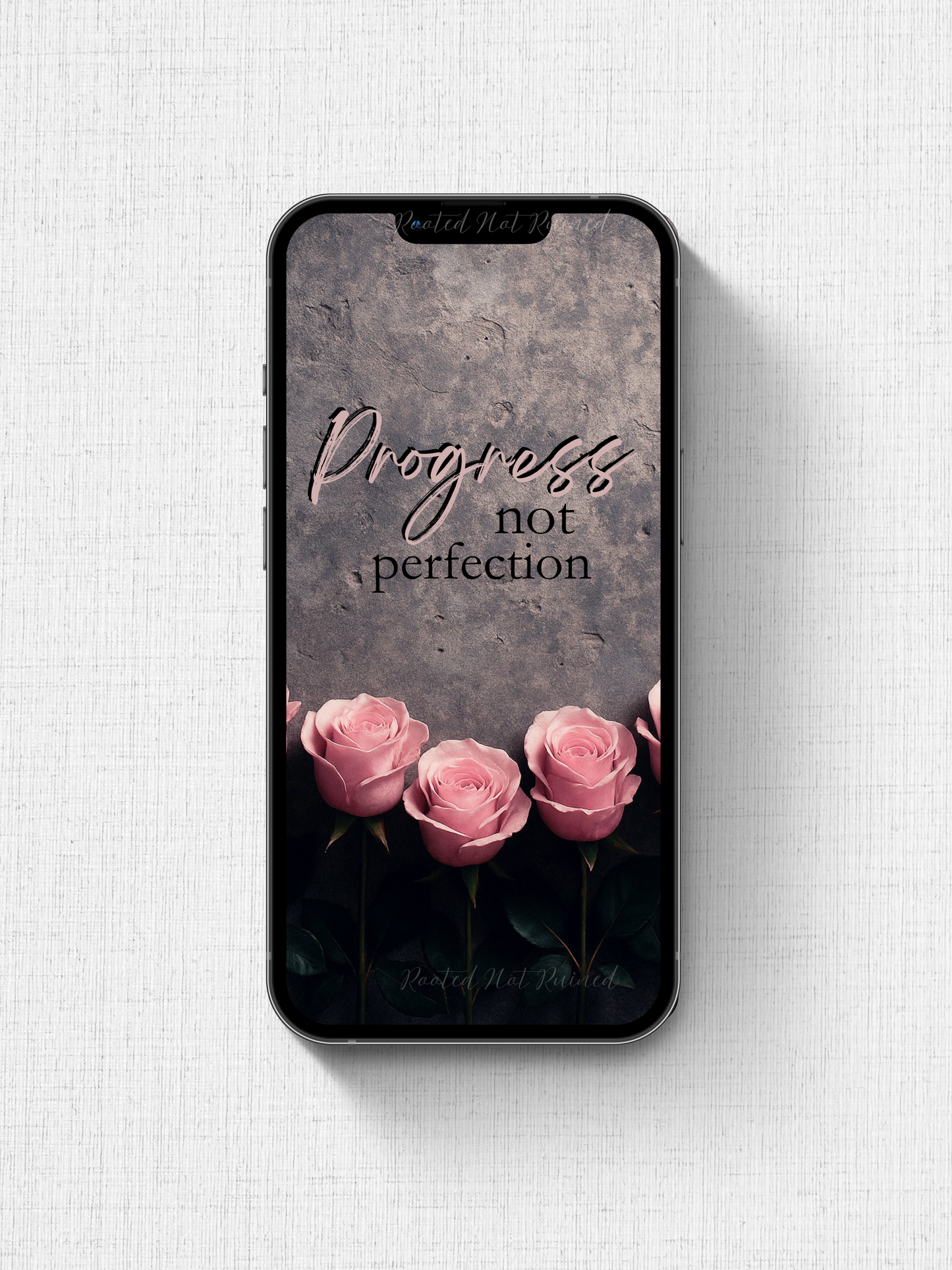 Progress Not Perfection- Free Phone Screen Saver