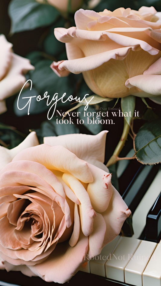 Pink Never Forget What it took to Bloom | Screensaver | Lock screen| Digital Download